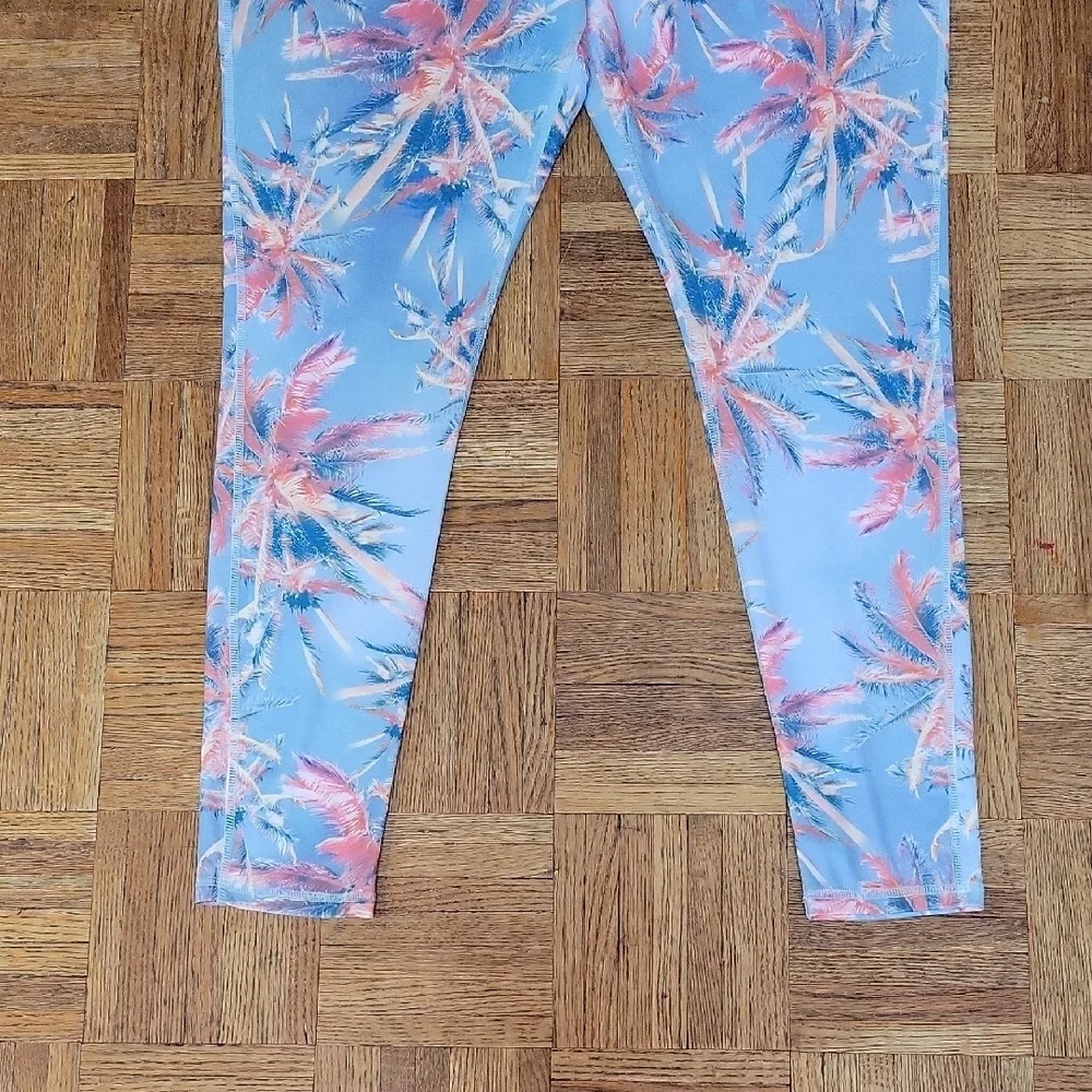 Brisas Tropical Palm Trees Leggings SIZE XL